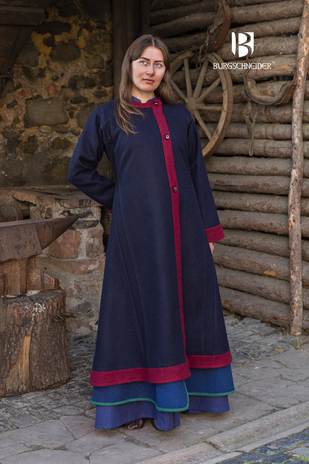 Rus Coat Kseniya Blue/Red