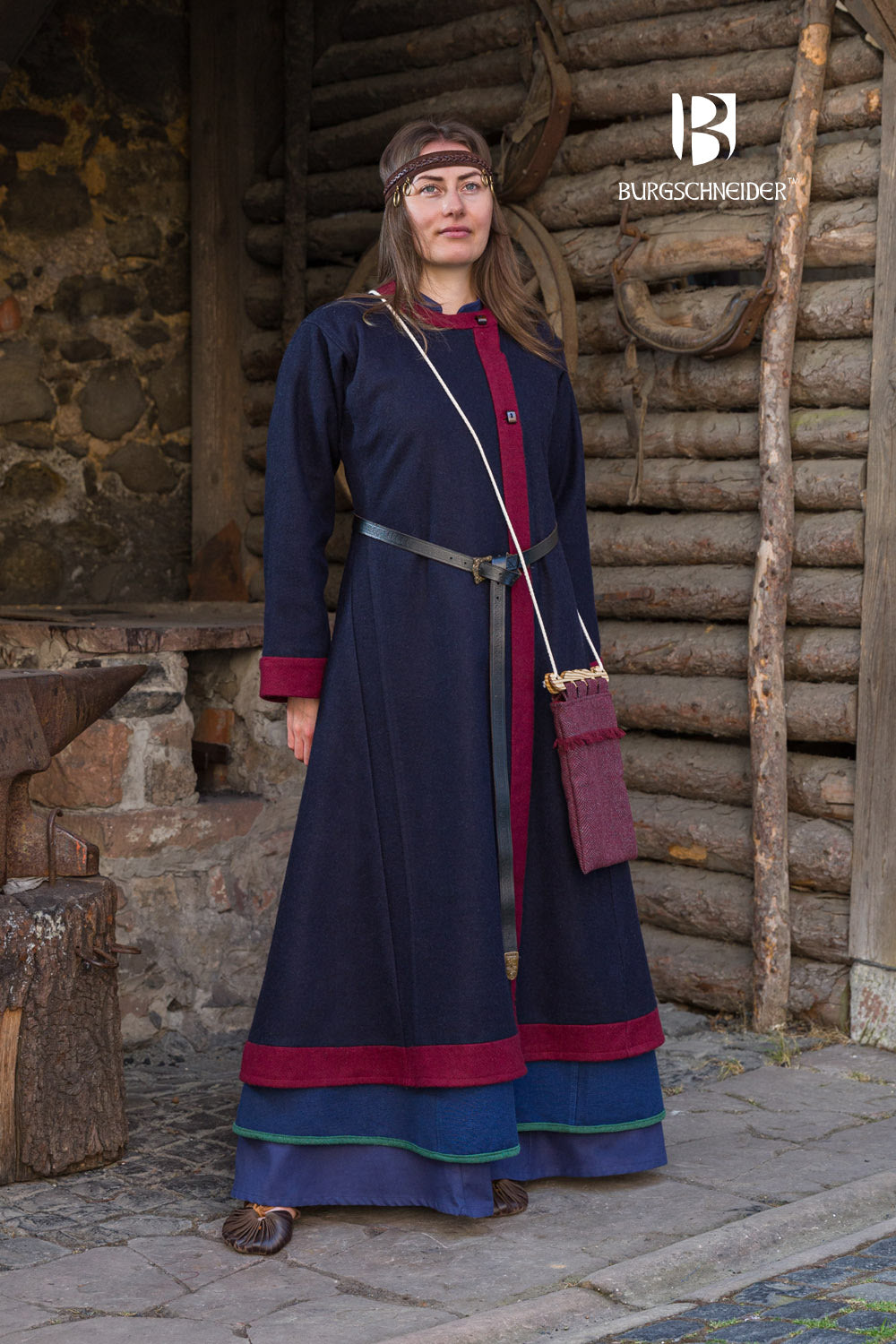 Rus Coat Kseniya Blue/Red