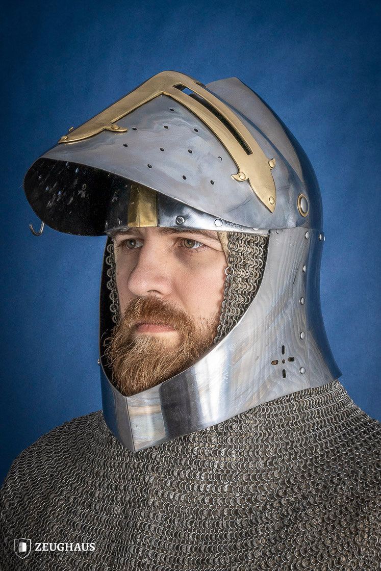 Sugar Loaf Helmet with Visor 1,6mm with Brass