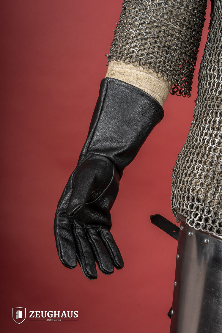 Historical Leather Gloves Black