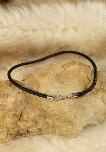 Leather Necklace 4mm Black