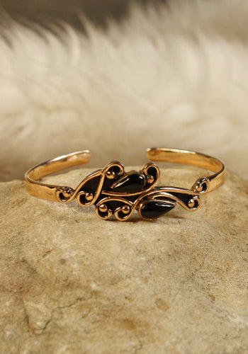 Elven Bracelet Cina Onyx Bronze