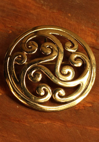 Brosche und Anhänger Triskele Bronze