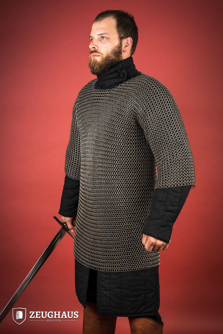 Chainmail Haubergeon Roundring 9mm Steel Oiled