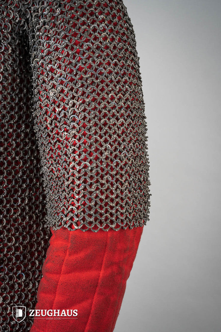 Flatring Riveted Chainmail Haubergeon 9 mm titanium B-Stock