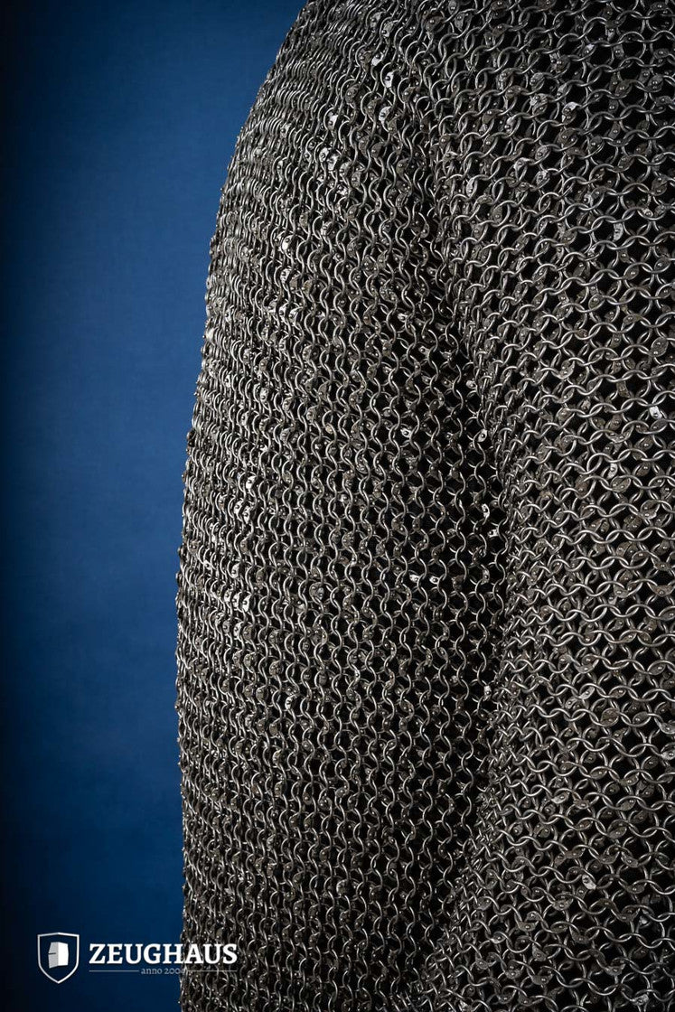 Roundring Riveted Chainmail Hauberk 10 mm Oiled Steel B-Stock