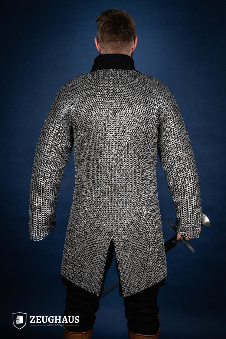 Chainmail Hauberk Flatring Riveted 9mm Steel Oiled