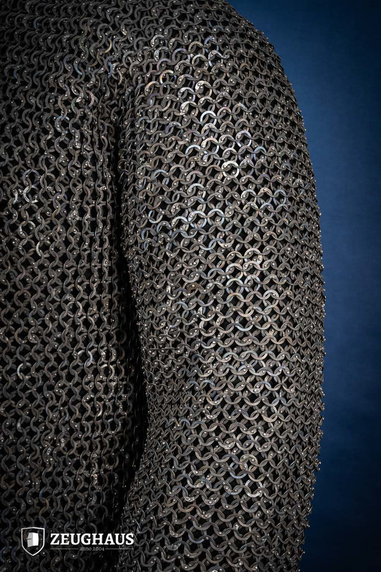 Flatring Riveted Chainmail Hauberk 9 mm titanium B-Stock