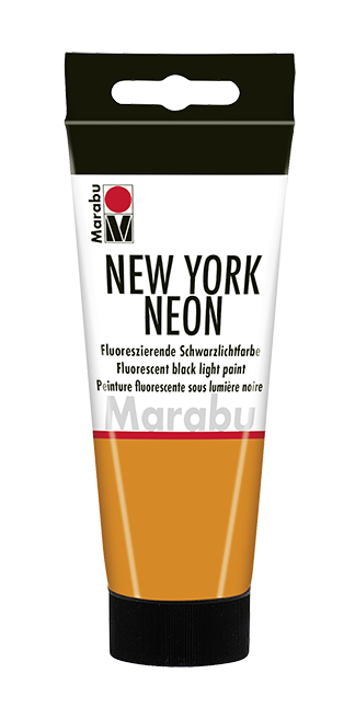 Marabu NEW YORK NEON Fluorescent Black Light Paint Neon Orange 100 ml