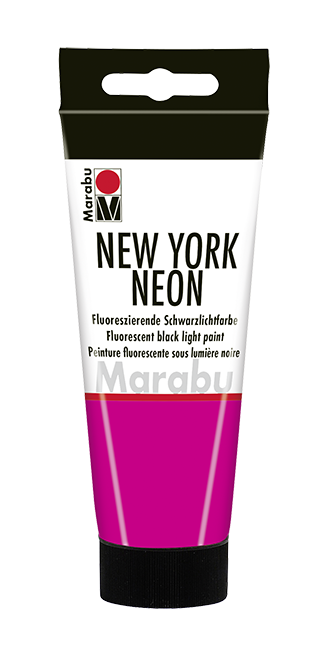 Marabu NEW YORK NEON Fluorescent Black Light Paint Neon Pink 100 ml