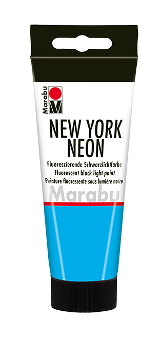 Marabu NEW YORK NEON Fluorescent Black Light Paint Neon Blue 100 ml