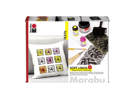 Marabu Textile Soft Linol Print & Colouring Set