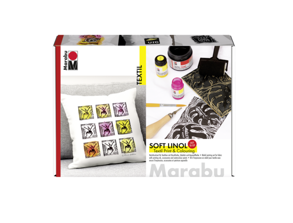 Marabu Textile Soft Linol Print & Colouring Set