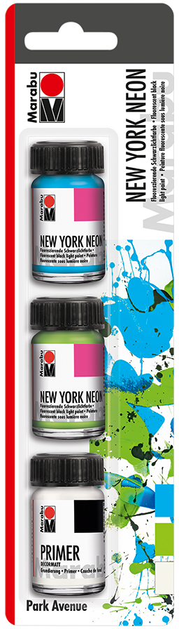 Marabu NEW YORK NEON Set PARK AVENUE 3 x 15 ml