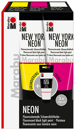 Marabu NEW YORK NEON & ACRYL COLOR Set 3 x 100 ml