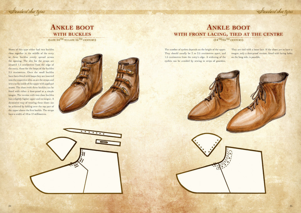 Make your own medieval clothing - Shoes of the High and Late Middle Ages