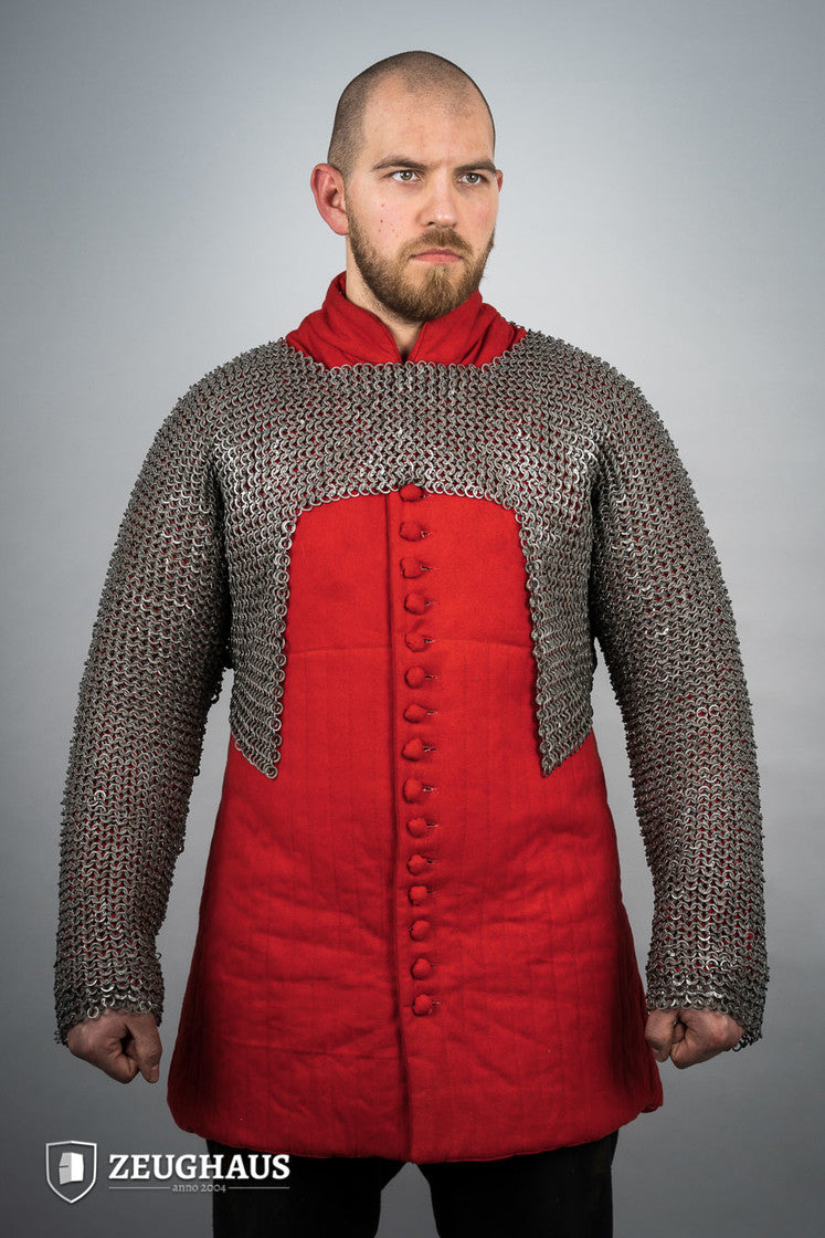 Flatring Riveted Chainmail long sleeves 9 mm geölter Stahl B-Stock