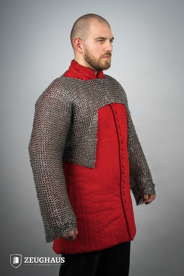 Flatring Riveted Chainmail long sleeves 9 mm geölter Stahl B-Stock