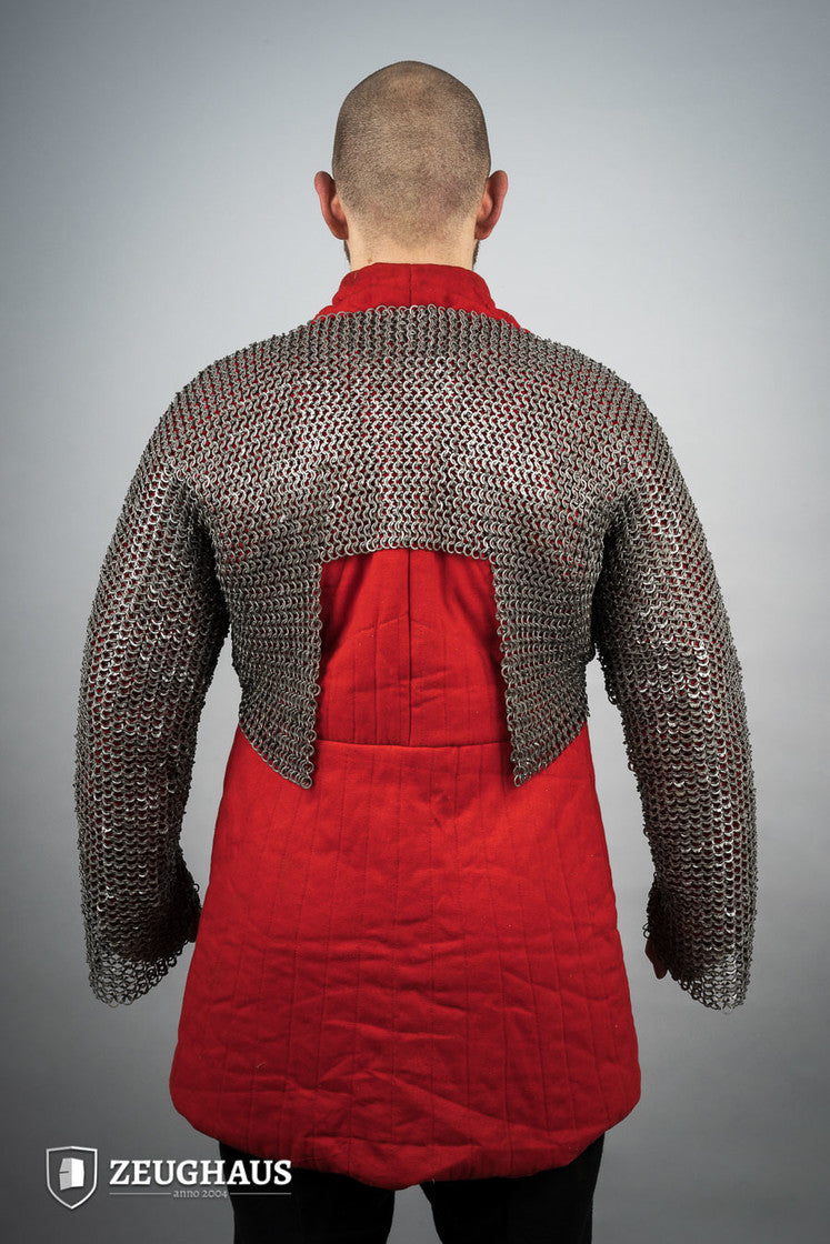 Flatring Riveted Chainmail long sleeves 9 mm geölter Stahl B-Stock