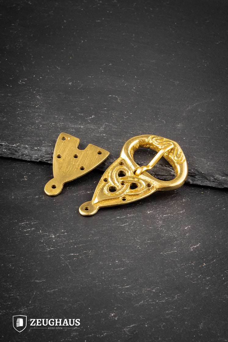 Medieval Buckle and Strap End for Straps up to 20 mm Brass B-Stock