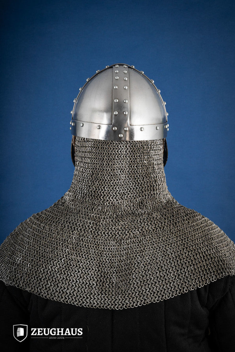 Normannischer Spangenhelm mit Gesichtsplatte 1,6mm Poliert