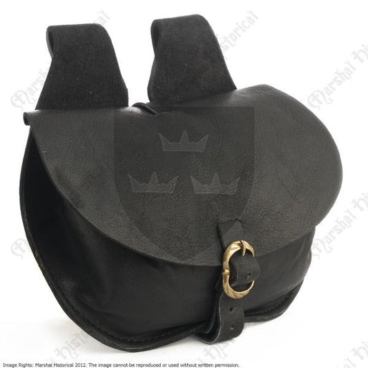 Klappe Mittel Tasche Schwarz