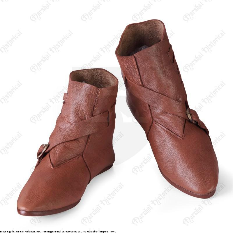 14th Cent. Northern low ankle Boots Brown