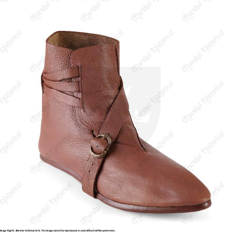 14th Cent. Northern low ankle Boots Brown