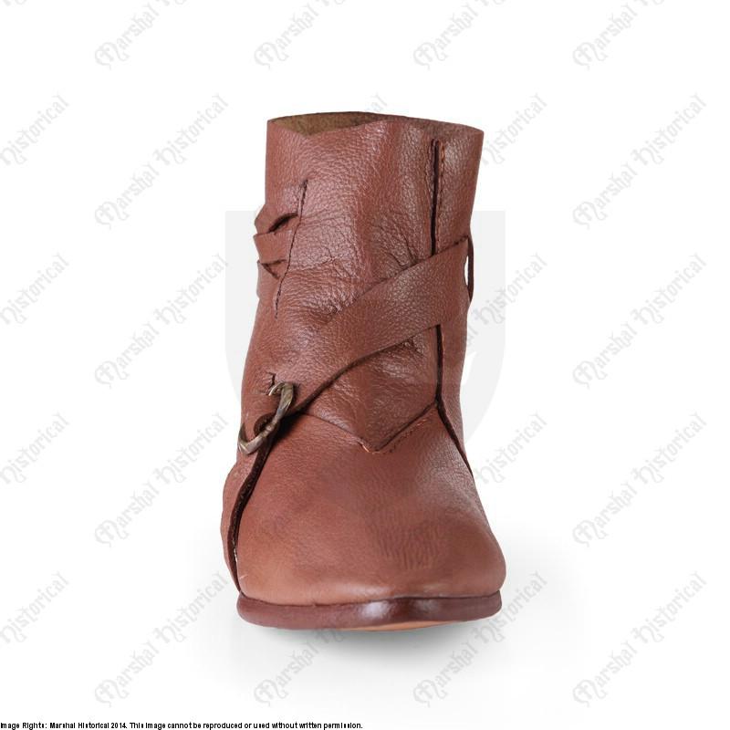 14th Cent. Northern low ankle Boots Brown