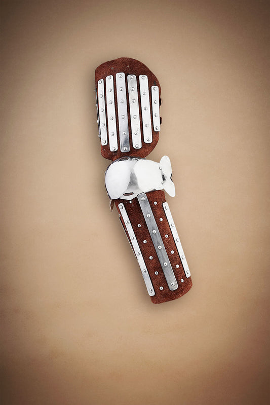 Splinted-Armzeug Wildleder Braun