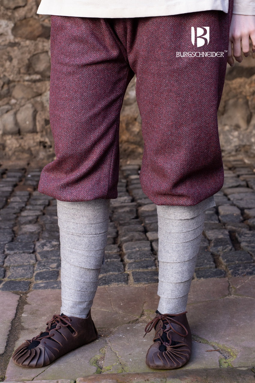 Rus Pants Tilda Herringbone Burgundy/Grey