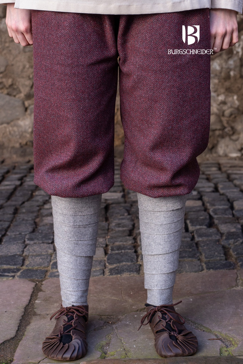 Rus Pants Tilda Herringbone Burgundy/Grey