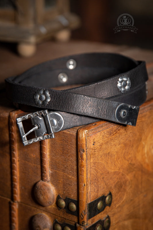 Decorated Belt Wolfram Black